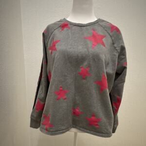 Torrid Active Gray Pink Star Print Pullover Sweatshirt Plus Size 0
